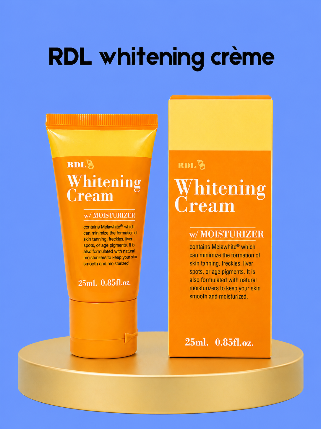 RDL Whitening Cream – Verhelderende &amp;amp; Hydraterende Gezichtscrème – Helpt Donkere Vlekken te verminderen, Egaliseert de Huidtint &amp;amp; Verzorgt de Huid – Voor een Gladde, Stralende &amp;amp; Gezonde Teint