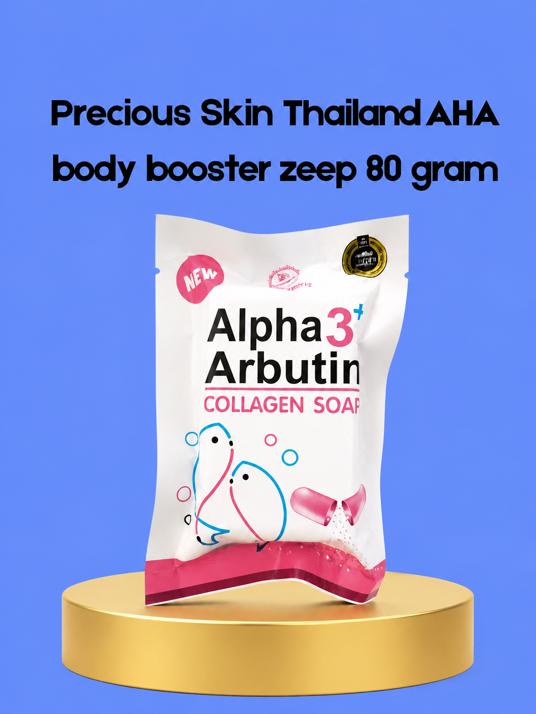 Alpha 3 Plus Arbutin Collagen Zeep – 80 g – Zeep verhelderende &amp;amp; hydraterende – Helpt Donkere Vlekken te Verminderen, Egaliseert de Huidtint &amp;amp; Understeunt een Zachte, Gladde &amp;amp; Stralende Huid