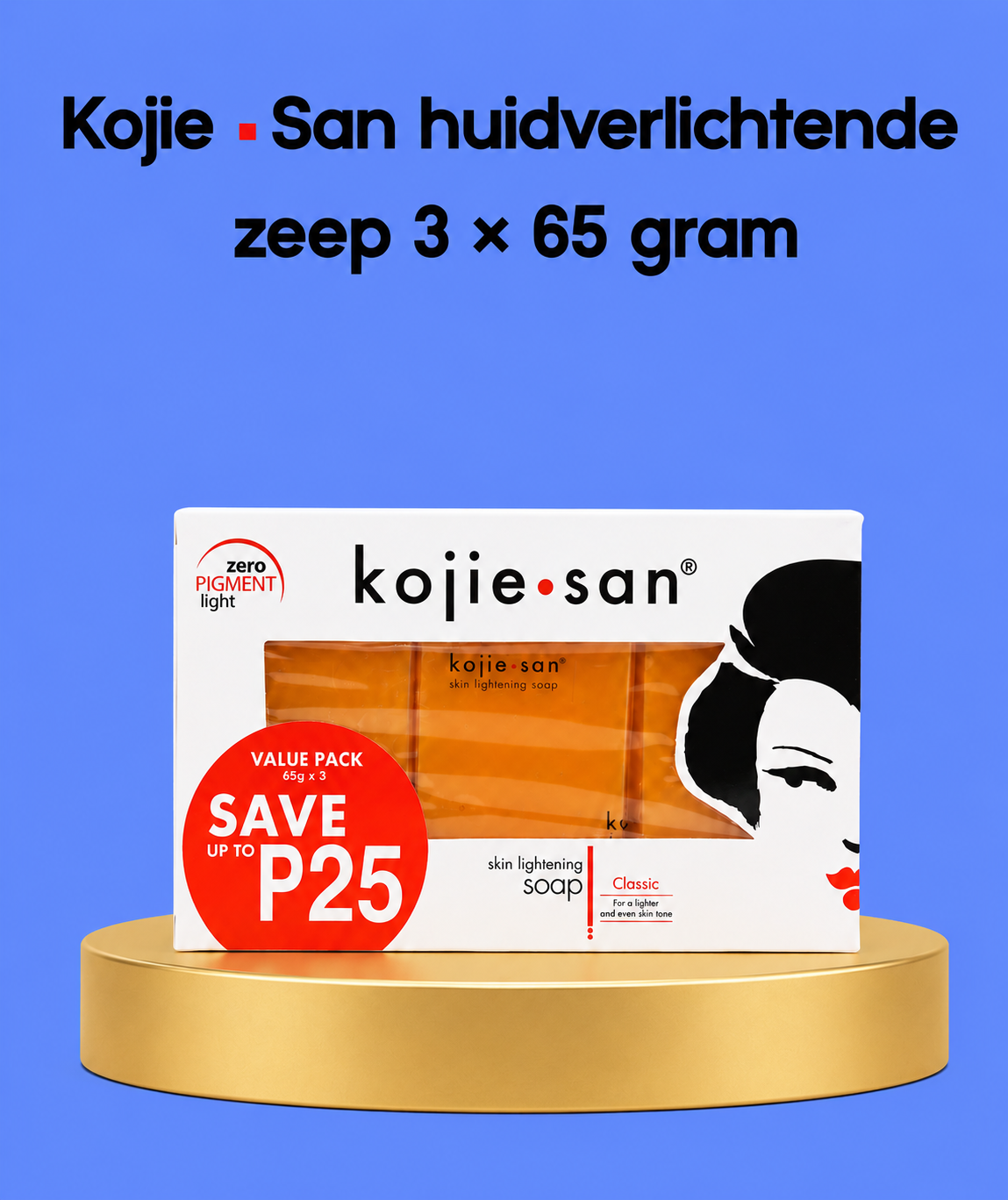 Kojie San Skin Lightening Zeep – 3×65 g – Set de soins et d&