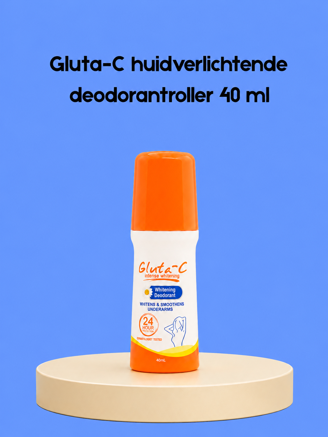 Gluta-C Skin Lightening Deodorant Roller – 40 ml – Déodorant Verhelderende &amp;amp; Verfrissende – Vermindert Donkere Okselvlekken, Neutraliseert Geur &amp;amp; Houdt de Huid Fris, Zacht &amp;amp; Stralend