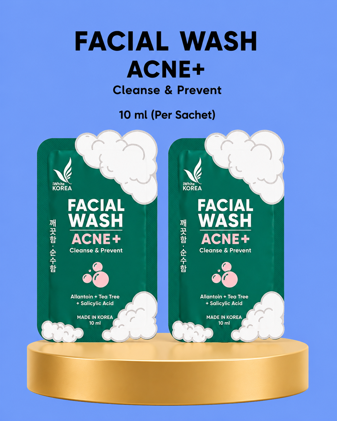 White Korea Facial Wash – Diep Reinigende &amp;amp; Hydraterende Gezichtsreiniger – Verwijdert Onzuiverheden, Controleert Olie en Verfrist de Huid – Voor een Gladde, Stralende &amp;amp; Gezonde Teint