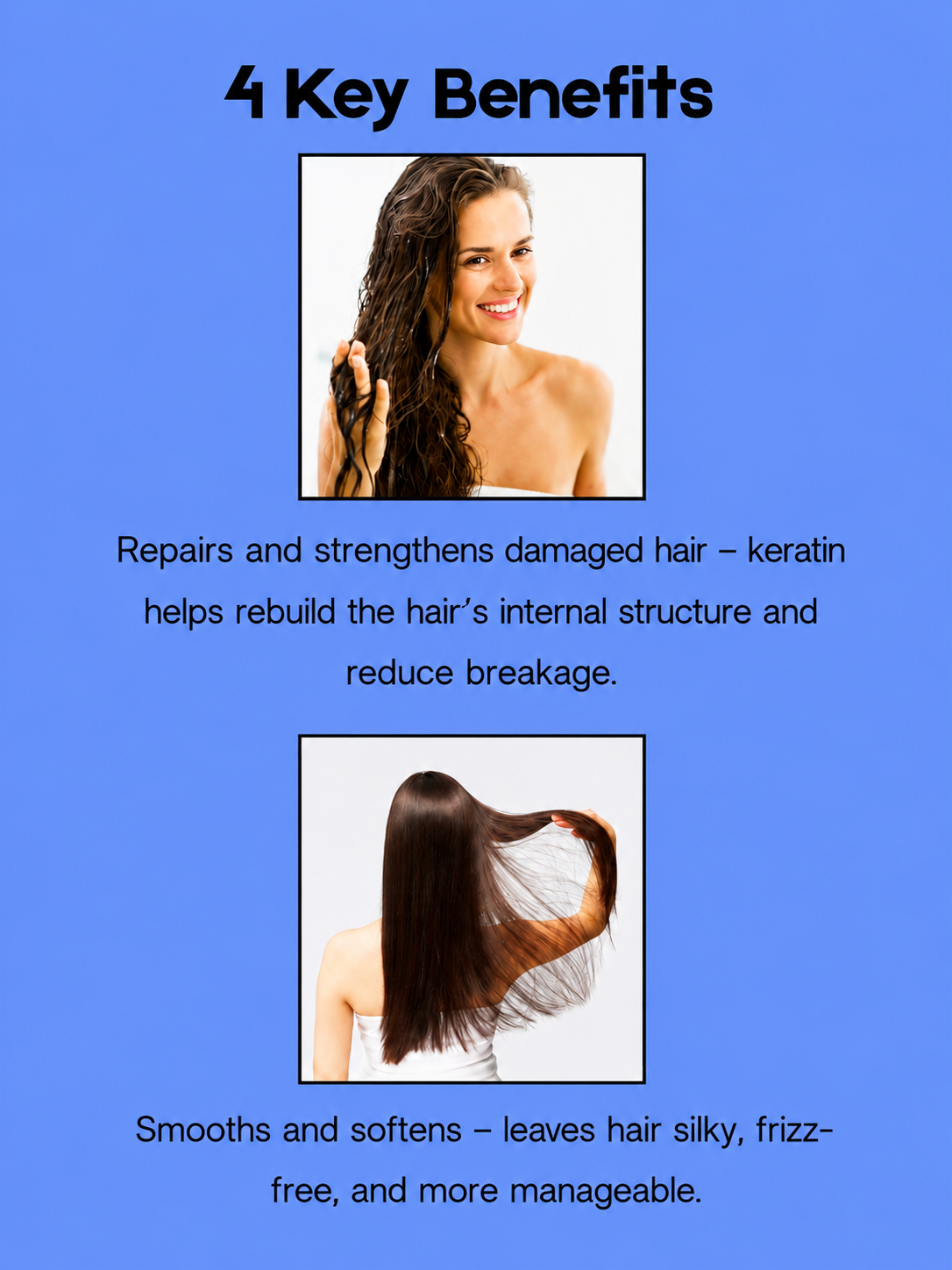 Keratin Plus Intense Brazilian Luxurious Hair Treatment – ​​Voor Droog &amp;amp; Beschadigd Haar – 20 ml GRATIS – Voedende &amp;amp; Herstellende Haarmasker – Versterkt Haar, Herstelt Beschadigd Haar &amp;amp; Geeft Glans – Voor Sterk, Zacht &amp;amp; Gezond Uitziend Haar