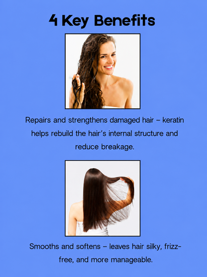 Keratin Plus Intense Brazilian Luxurious Hair Treatment – ​​Voor Droog &amp;amp; Beschadigd Haar – 20 ml GRATIS – Voedende &amp;amp; Herstellende Haarmasker – Versterkt Haar, Herstelt Beschadigd Haar &amp;amp; Geeft Glans – Voor Sterk, Zacht &amp;amp; Gezond Uitziend Haar