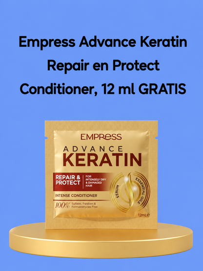Empress Advance Keratin Repair &amp; Protect Conditioner – 12 ml FREE – Voedende &amp; Herstellende Conditioner – Herstelt Beschadigd Haar, Beschermt Tegen Breuk en Pluis, Voor Zijdezachte, Glanzende &amp; Gezonde Lokken