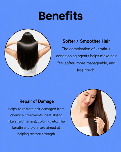 Keratin Plus Intense Brazilian Luxurious Hair Treatment – ​​200 g met biotine – Voedende &amp;amp; Herstellende Haarmasker – Versterkt Haar, Herstelt Beschadigd Haar, Voorkomt Breuk &amp;amp; Geeft Glans – Voor Sterk, Zacht &amp;amp; Gezond Uitziend Haar