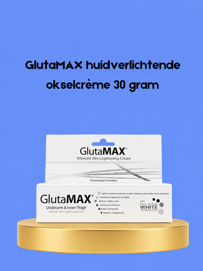 GlutaMAX Crème éclaircissante pour les aisselles – 30 g – Verhelderende &amp;amp; Verzachtende Okselcrème – Helpt Donkere Vlekken te Verminderen, Egaliseert de Huidtint &amp;amp; Houdt de Huid Zacht en Fris – Voor Stralende &amp;amp; Gezonde Oksels