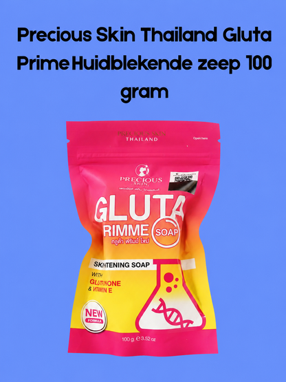 Precious Skin Thailand Gluta Prime Skin Whitening Soap – 100 g – Verhelderende &amp;amp; Hydraterende Zeep – Vermindert Donkere Vlekken, Egaliseert de Huidtint &amp;amp; Hydrateert Intensief – Voor een Gladde, Stralende &amp;amp; Gezonde Huid