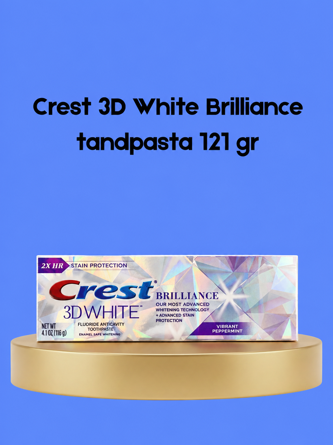 Crest 3D White Brilliance Tandpasta – 121 g – Geavanceerde Whitening Tandpasta – Verwijdert Oppervlaktevlekken, Verheldert Tanden &amp; Zorgt voor een Stralend Witte, Gezonde Glimlach
