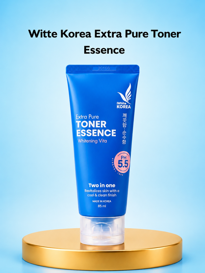 iWhite Korea Extra Pure Toner Essence – 85 ml – 2-in-1 Toner &amp; Essence – Verheldert &amp; Hydrateert Intensief – Helpt de Huid te Zuiveren, Egaliseert de Huidtint &amp; Verbetert de Textuur – Voor een Frisse, Stralende &amp; Gezonde Huid