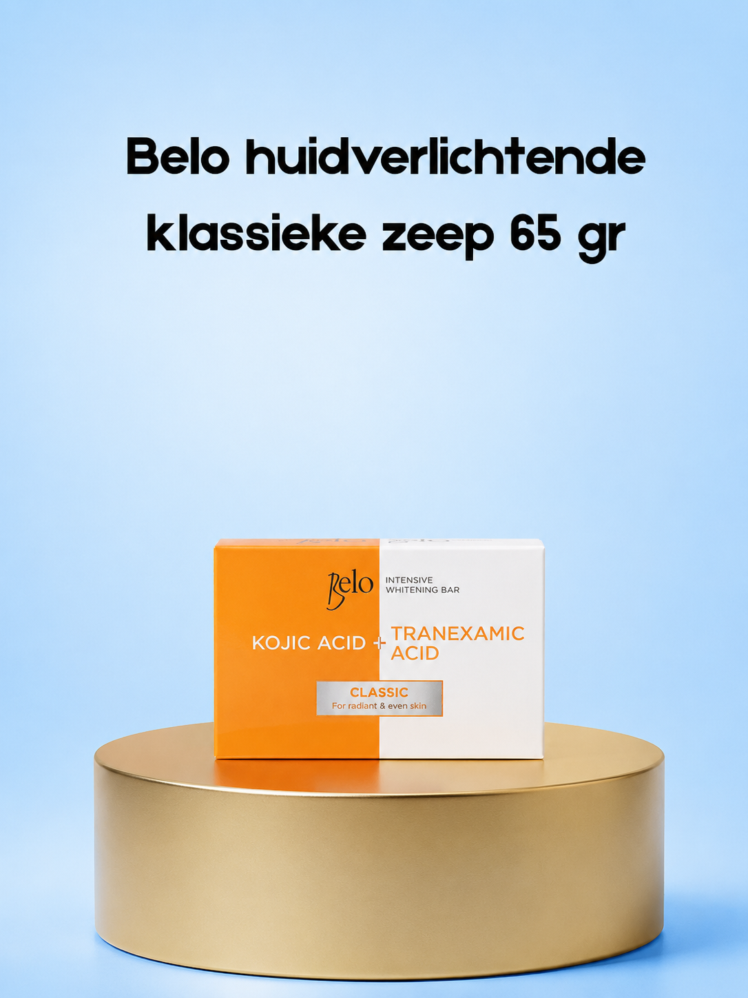 Belo Skin Lightening Classic Soap – 65g – Tegen Pigmentvlekken – Donkere Vlekken Verwijderaar – Egale Huid – Whitening Zeep – Kojic Acid &amp; Tranexaminezuur – Gezichts- &amp; Lichaamsreiniging
