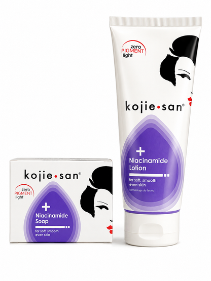 Kojie San Zeep + Lotion Voordeelpakket – Verhelderende &amp;amp; Verzorgende Huidverzorging – Helpt Donkere Vlekken te verminderen, Egaliseert de Huidtint &amp;amp; Hydrateert – Voor een Stralende, Zachte &amp;amp; Gezonde Huid