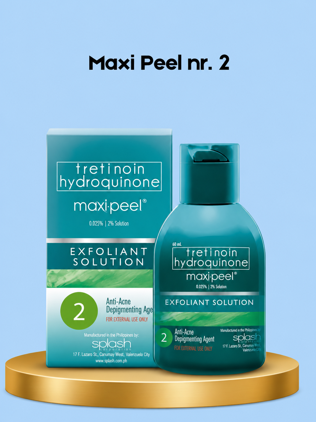 Maxi Peel No. 2 – Verhelderende &amp;amp; Exfoliërende Huidverzorging – Helpt Donkere Vlekken te verminderen, Egaliseert de Huidtint &amp;amp; Verbeterd de Huidtextuur – Voor een Gladde, Stralende &amp;amp; Gezonde Huid