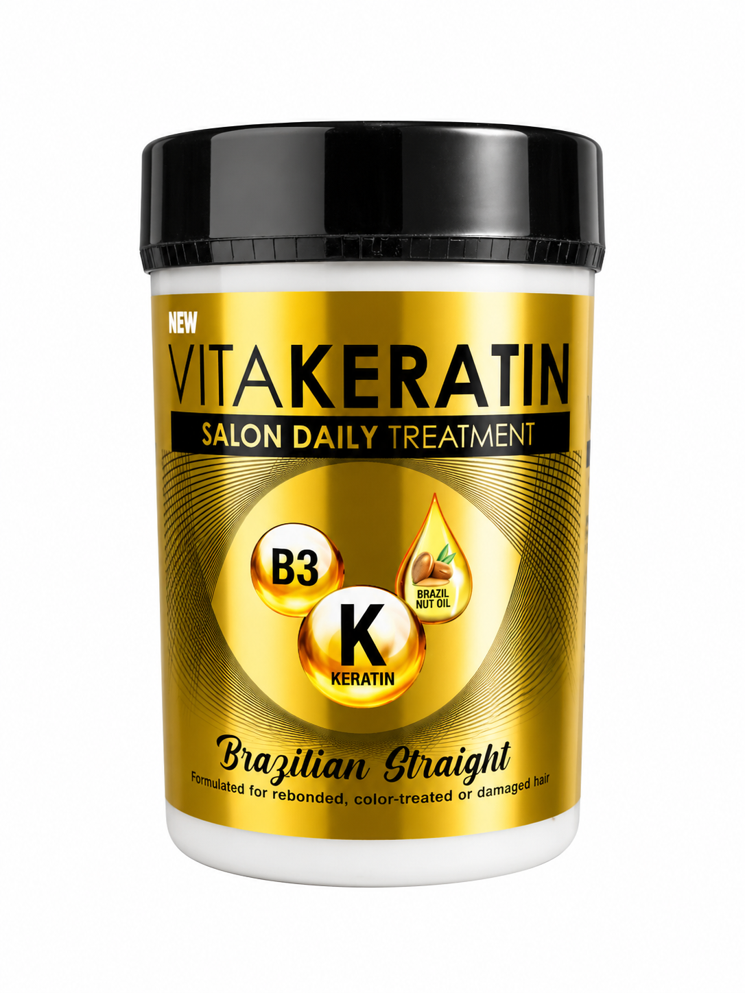 Vita Keratin Salon Hair Treatment – ​​Professionele Keratine Haarbehandeling – Intensief Herstel voor Beschadigd &amp;amp; Droog Haar – Glans, Zachtheid &amp;amp; Anti-Pluis - Diep Haarherstel voor Chemisch Behandeld Haar – Blij, Sterk &amp;amp; Gezond resultaat