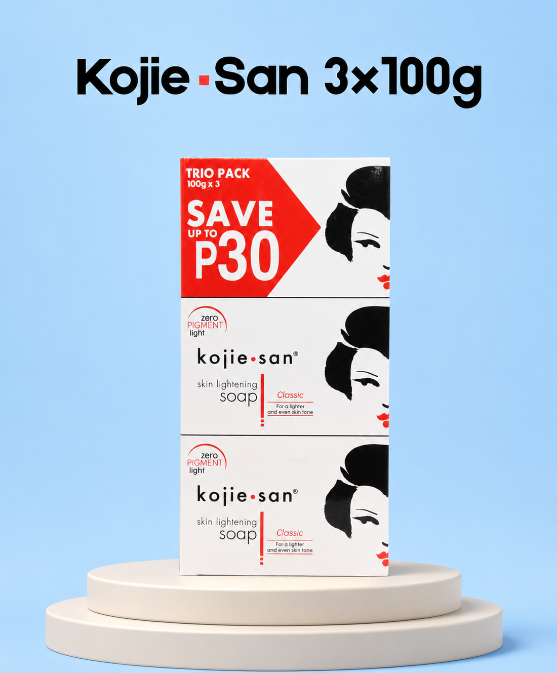 Kojie San Skin Lightening Soap – 3×100 g – Verhelderende &amp;amp; Hydraterende Zeepset – Helpt Donkere Vlekken te verminderen, Egaliseert de Huidtint &amp;amp; Hydrateert Intensief – Voor een Gladde, Stralende &amp;amp; Gezonde Huid