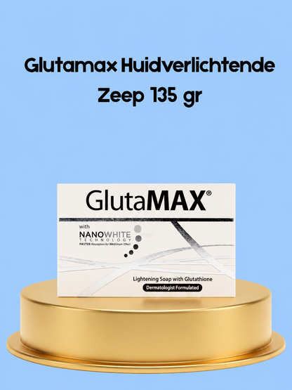 Glutamax Skin Lightening Soap – 135 g – Verhelderende &amp;amp; Hydraterende Zeep – Vermindert Donkere Vlekken, Egaliseert de Huidtint &amp;amp; Hydrateert Intensief – Voor een Gladde, Stralende &amp;amp; Gezonde Huid
