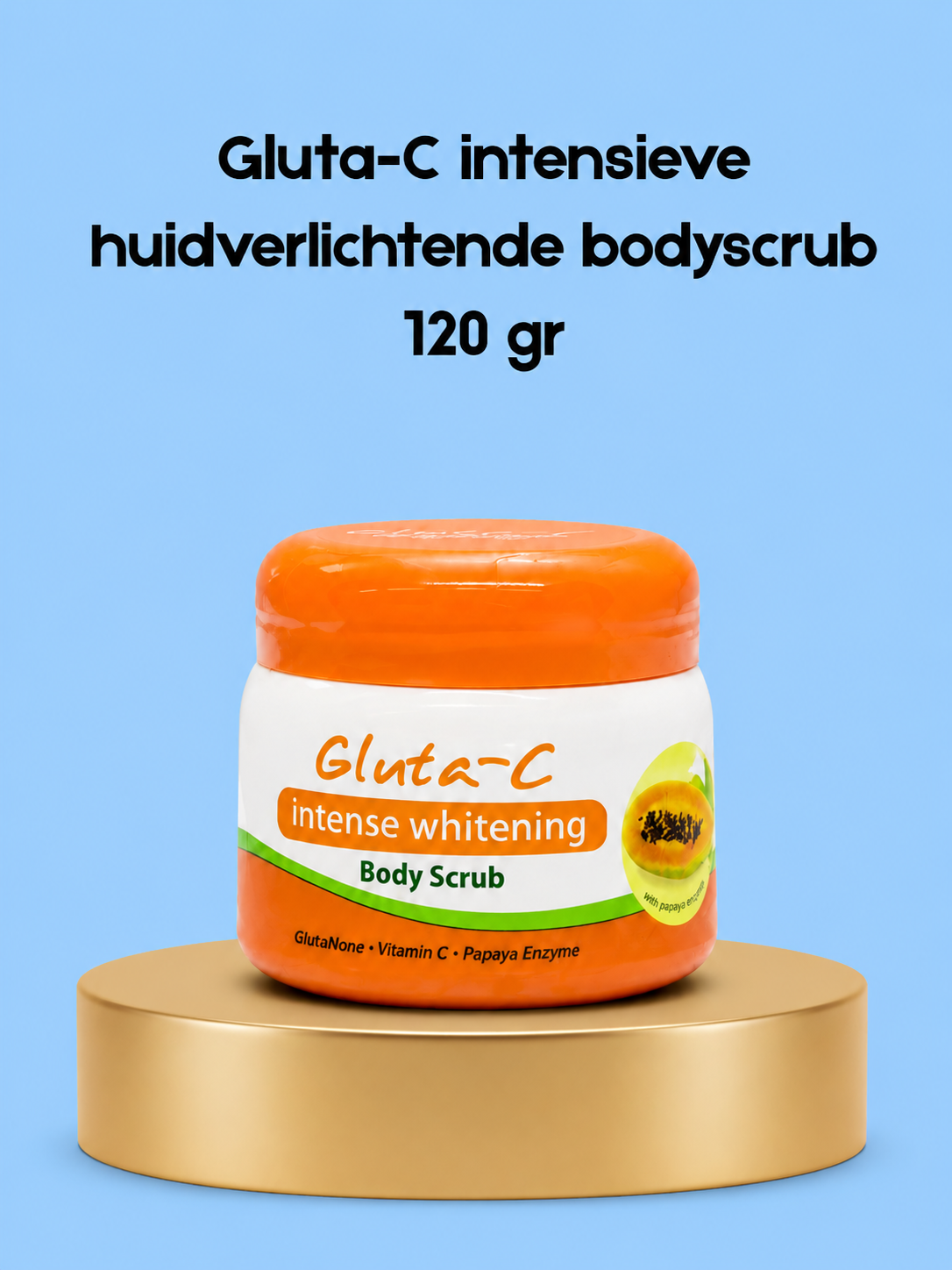 Gluta-C Intensive Skin Lightening Body Scrub – 120 g – Verhelderende &amp;amp; Exfoliërende Body Scrub – Verwijdert Dode Huidcellen, Verminderde Donkere Vlekken &amp;amp; Egaliseert de Huidtint – Voor een Gladde, Stralende &amp;amp; Gezonde Huid