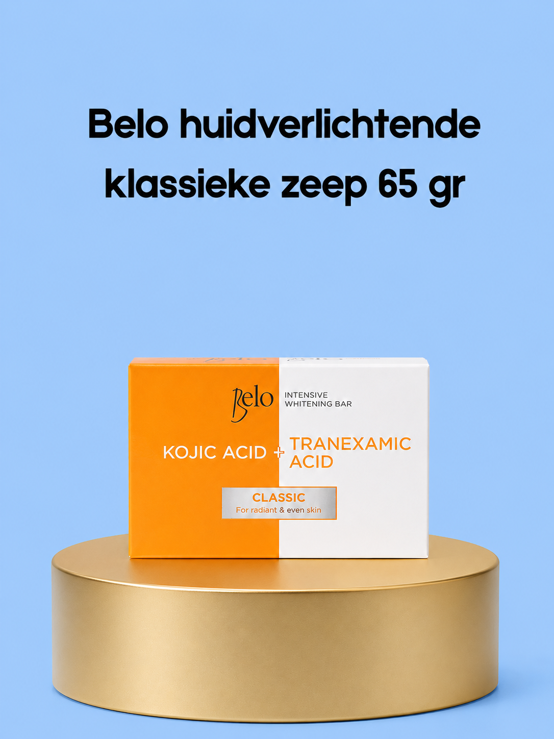 Belo Skin Lightening Classic Soap – 65g – Tegen Pigmentvlekken – Donkere Vlekken Verwijderaar – Egale Huid – Whitening Zeep – Kojic Acid &amp;amp; Tranexaminezuur – Gezichts- &amp;amp; Lichaamsreiniging