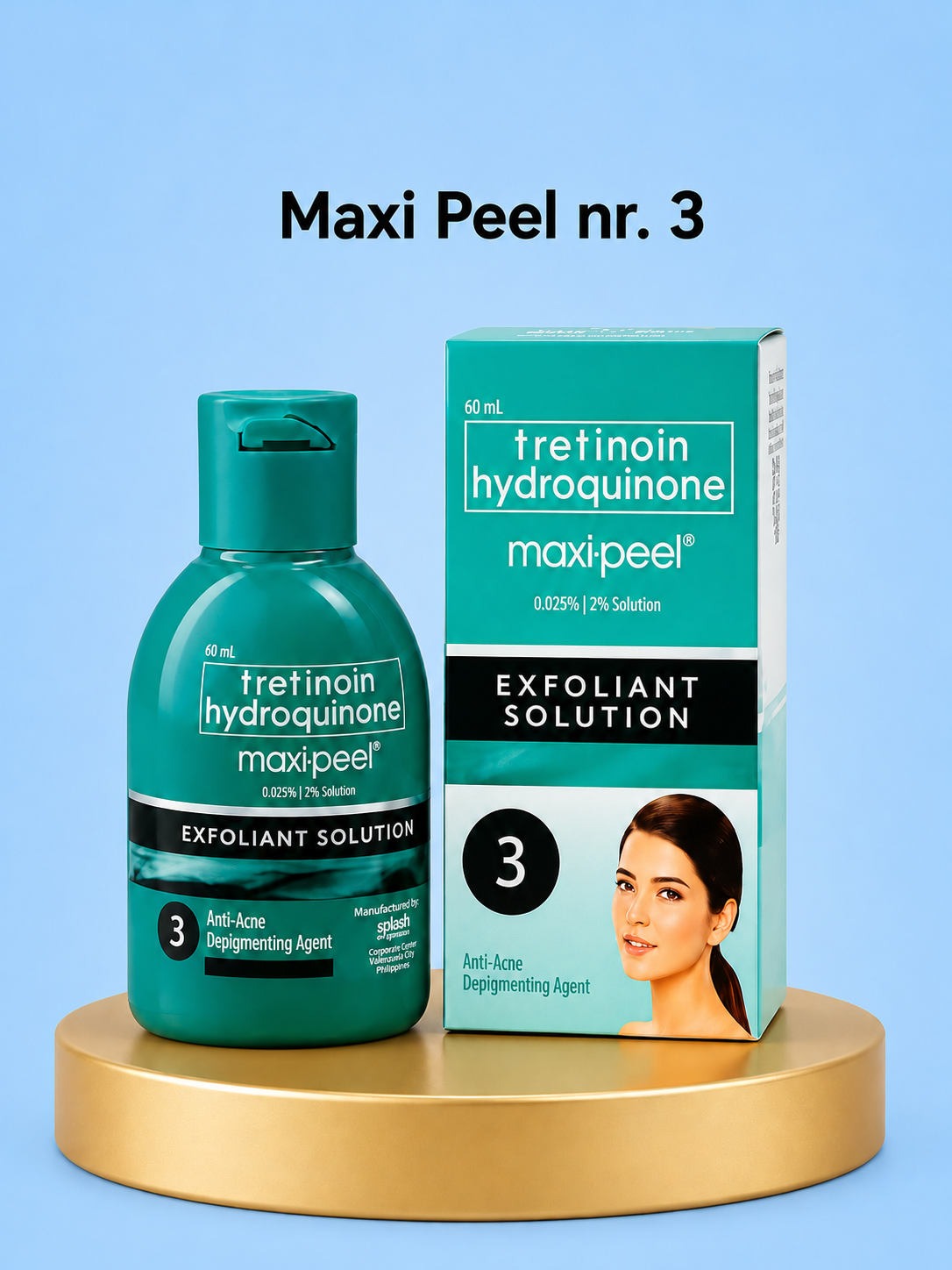 Maxi Peel No. 3 – Verhelderende &amp;amp; Exfoliërende Huidverzorging – Helpt Donkere Vlekken te verminderen, Egaliseert de Huidtint &amp;amp; Verbeterd de Huidtextuur – Voor een Gladde, Stralende &amp;amp; Gezonde Huid