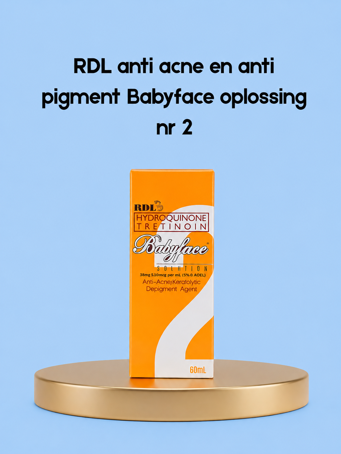 RDL Anti-Acne &amp;amp; Anti-Pigment Babyface Solution No. 2 – Geavanceerde Huidverzorging – Helpt Puistjes te verminderen, Donkere Vlekken te Egaliseren &amp;amp; Ondersteunt een Gladde, Stralende &amp;amp; Gezonde Huid