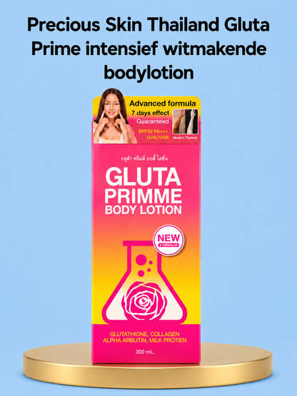 Precious Skin Thailand Gluta Prime Intensive Whitening Body Lotion – Verhelderende &amp;amp; Hydraterende Body Lotion – Verminderde Donkere Vlekken, Egaliseert de Huidtint &amp;amp; Hydrateert Intensief – Voor een Gladde, Stralende &amp;amp; Gezonde Huid