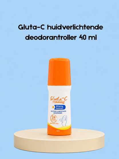 Gluta-C Skin Lightening Deodorant Roller – 40 ml – Verhelderende &amp;amp; Verfrissende Deodorant – Verminderde Donkere Okselvlekken, Neutraliseert Geur &amp;amp; Houdt de Huid Fris, Zacht &amp;amp; Stralend