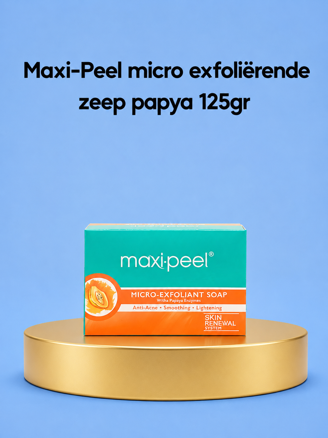 Maxi Peel Micro Exfoliating Papaya Soap – 125 g – Exfoliërende &amp;amp; Verhelderende Zeep – Verwijdert Dode Huidcellen, Helpt Donkere Vlekken te verminderen &amp;amp; Egaliseert de Huidtint – Voor een Gladde, Frisse &amp;amp; Stralende Huid