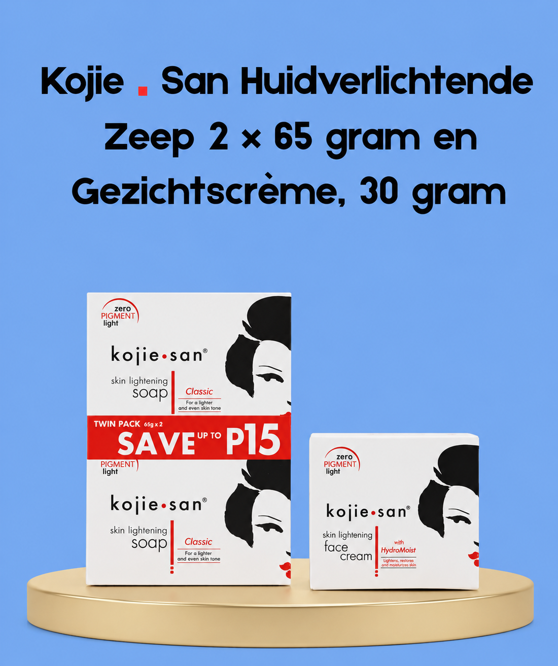 Kojie San Skin Lightening Face Cream + Soap Starter Pack – Verhelderende &amp;amp; Hydraterende Set – Helpt Donkere Vlekken te verminderen, Egaliseert de Huidtint &amp;amp; Hydrateert Intensief – Voor een Gladde, Stralende &amp;amp; Gezonde Huid
