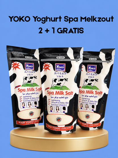 YOKO Yogurt Spa Milk Salt – Gommage corporel complet et hydratant – Exfoliant, hydratant et égalisant de l&
