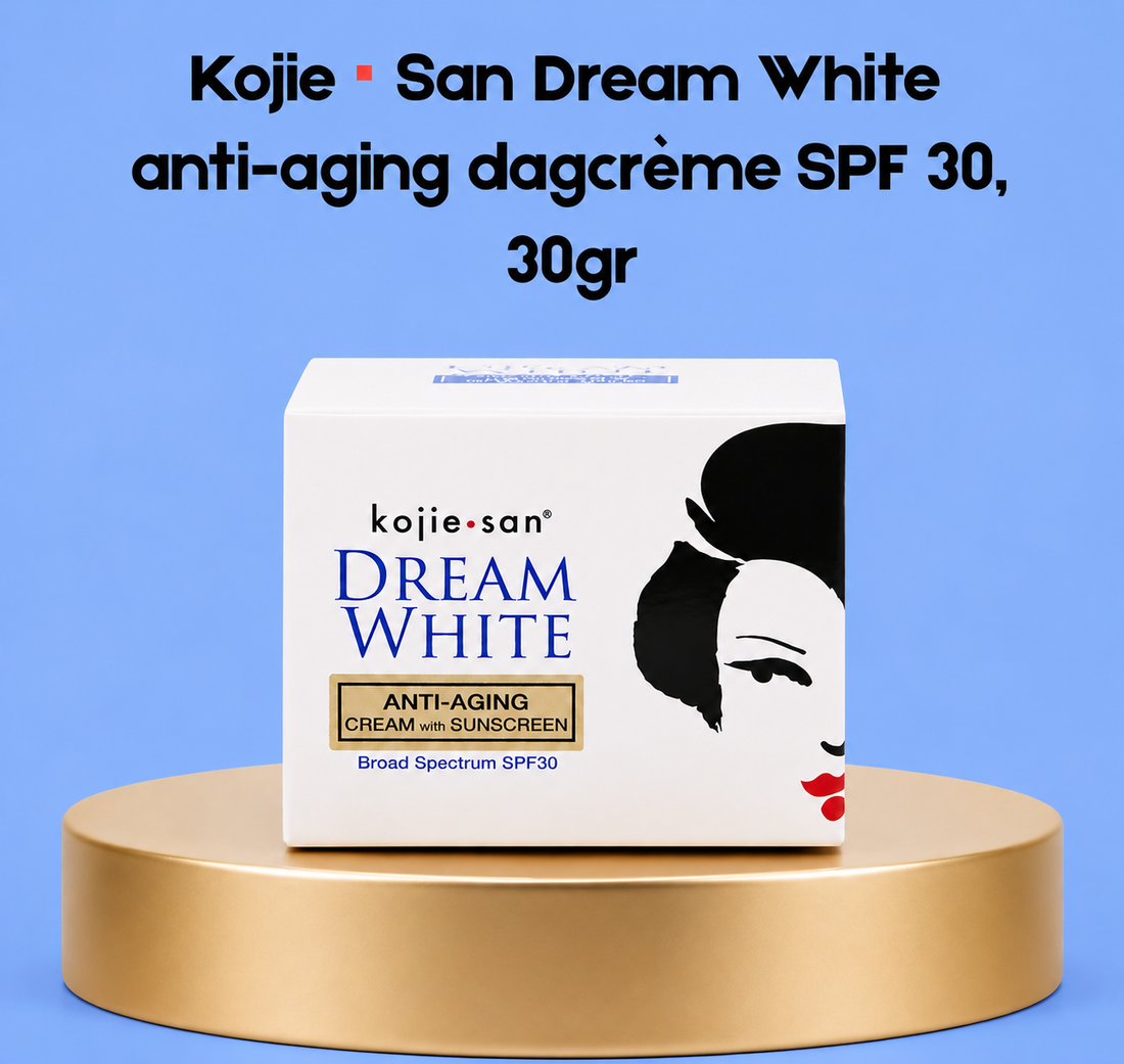 Kojie San Dream White Anti-Aging Day Cream SPF 30 – 30 g – Verhelderende &amp;amp; Beschermende Dagcrème – Verminderde Donkere Vlekken, Egaliseert de Huidtint &amp;amp; Beschermt tegen UV-stralen – Voor een Gladde, Stralende &amp;amp; Jeugdige Teint