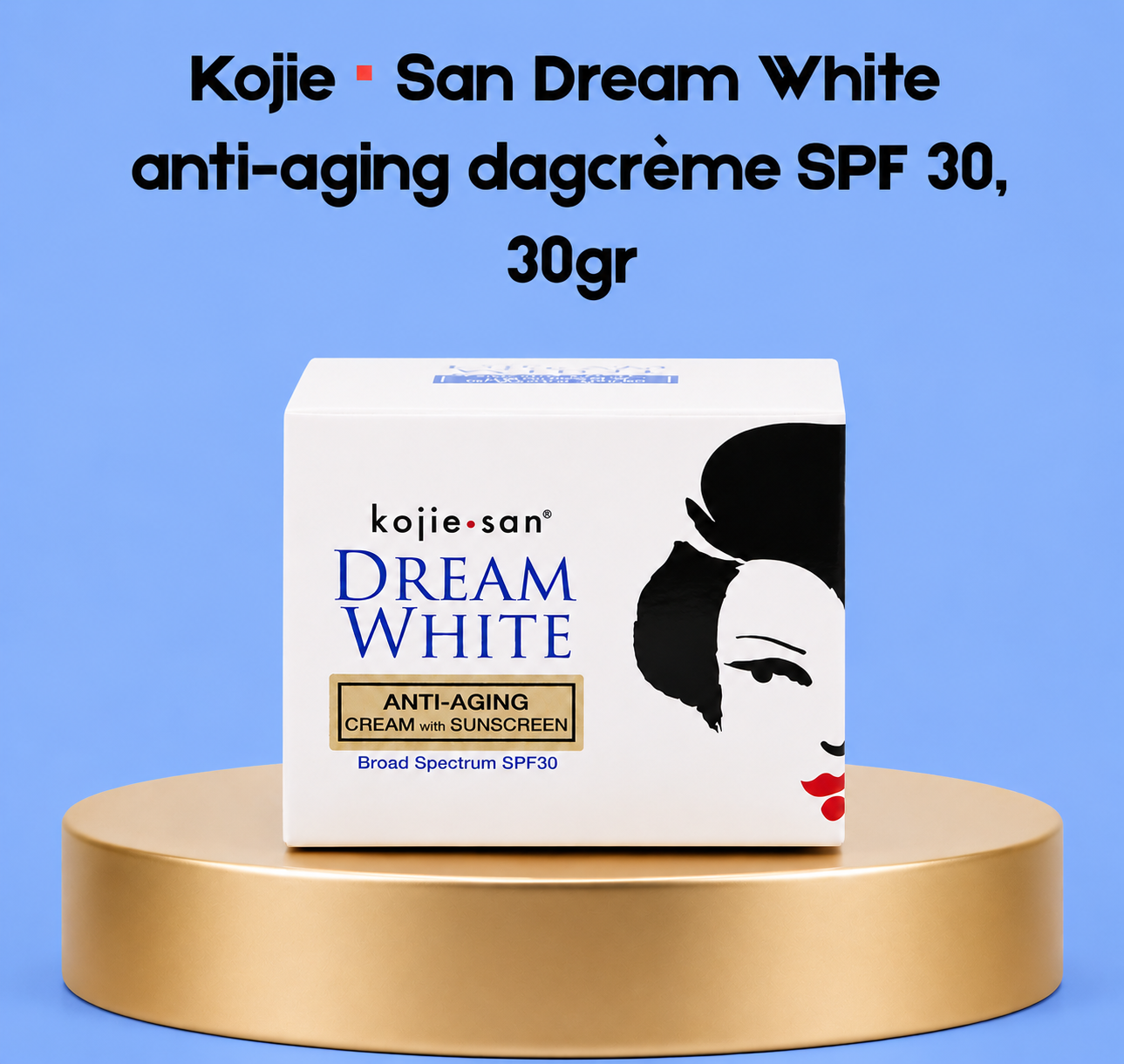 Kojie San Dream White Anti-Aging Day Cream SPF 30 – 30 g – Verhelderende &amp;amp; Beschermende Dagcrème – Verminderde Donkere Vlekken, Egaliseert de Huidtint &amp;amp; Beschermt tegen UV-stralen – Voor een Gladde, Stralende &amp;amp; Jeugdige Teint