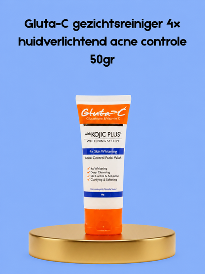 Gluta-C gezichtsreiniger 4x huidverlichtend acne controle 50gr
