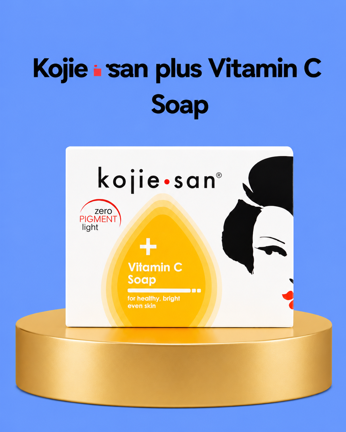 Savon Kojie San Plus Vitamine C – Traitement antioxydant et antioxydant avec vitamine C – Aide à nettoyer, égaliser la teinte de l&