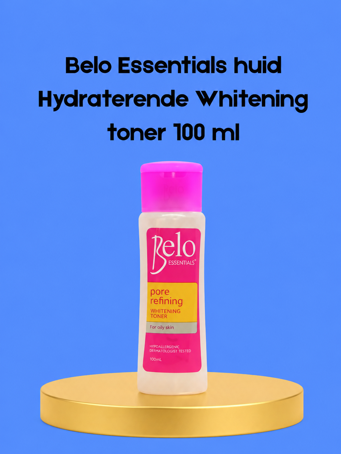 Belo Essentials Skin Hydrating Whitening Toner – 100 ml – Tonifiant hydratant et hydratant – Aide à nettoyer, égaliser la teinte huilée et hydrater intensément – ​​Pour une peau heureuse, étirée et hydratée