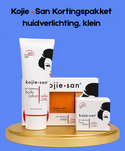 Kojie San Discount Package Skin Lightening – Small – Verhelderende Huidverzorgingsset – Vermindert Donkere Vlekken, Egaliseert de Huidtint &amp;amp; Ondersteunt een Gladde, Stralende &amp;amp; Gezonde Huid