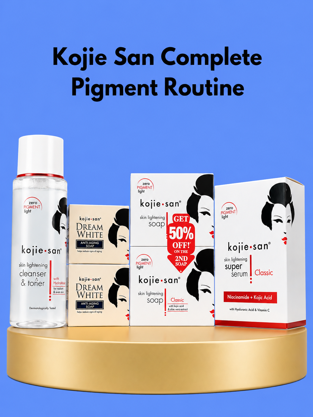 Kojie San Complete Pigment Routine – 30 dagen pakket (Meest Gekozen)