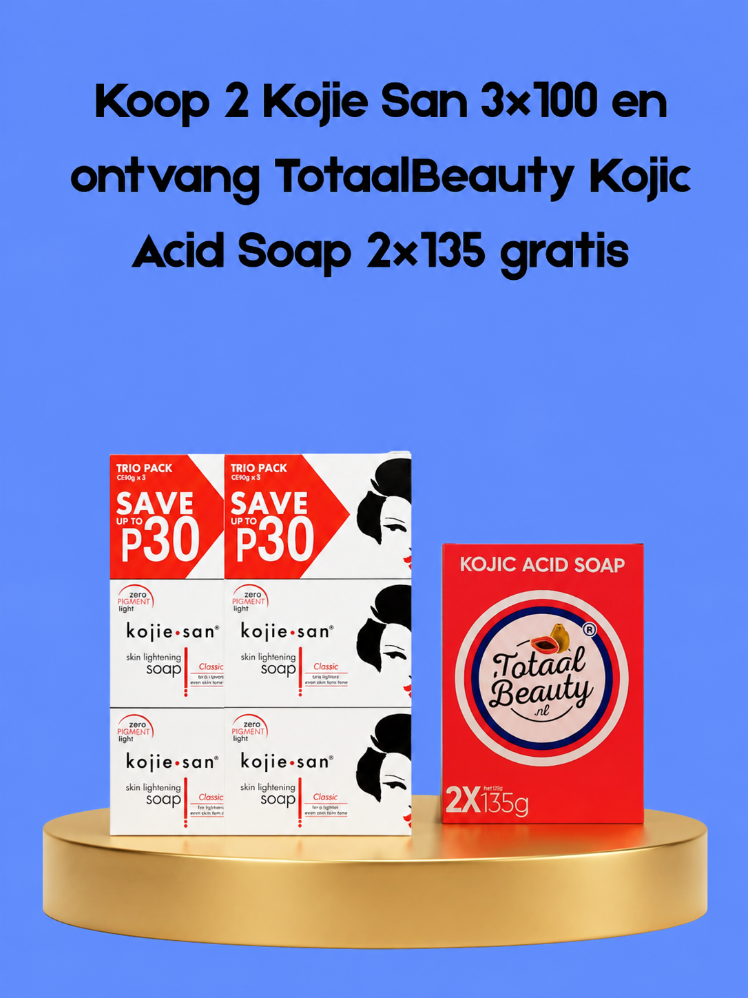 Achetez 2 Kojie San 3x100 et recevez gratuitement le savon à l&