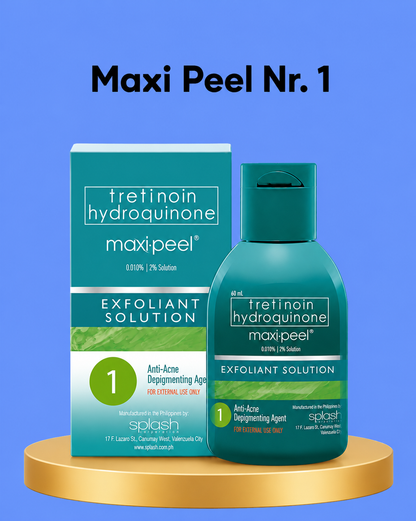 Maxi Peel No. 1 – Verhelderende &amp;amp; Exfoliërende Huidverzorging – Helpt Donkere Vlekken te Verminderen, Egaliseert de Huidtint &amp;amp; Verbetert de Huidtextuur – Voor een Gladde, Stralende &amp;amp; Gezonde Huid