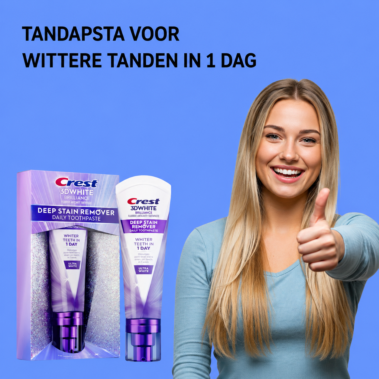 Crest 3D White Brilliance Deep Stain Remover – Groot formaat – Nieuw in Nederland – Verwijdert Diepe Tanden Vlekken, Verheldert Tanden &amp;amp; Beschermt Tandglazuur – Voor een Stralende, Witte &amp;amp; Gezonde Glimlach