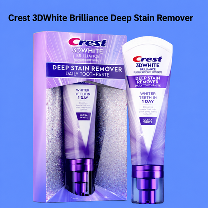 Crest 3D White Brilliance Deep Stain Remover – Groot formaat – Nieuw in Nederland – Verwijdert Diepe Tanden Vlekken, Verheldert Tanden &amp;amp; Beschermt Tandglazuur – Voor een Stralende, Witte &amp;amp; Gezonde Glimlach