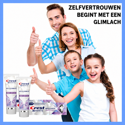 Crest 3D Brilliance White Tandpasta – 121 g (2 stuks) – Geavanceerde Whitening Tandpasta – Verwijdert Oppervlaktevlekken, Verhelderde Tanden &amp;amp; Zorgt voor een Stralend Witte, Gezonde Glimlach