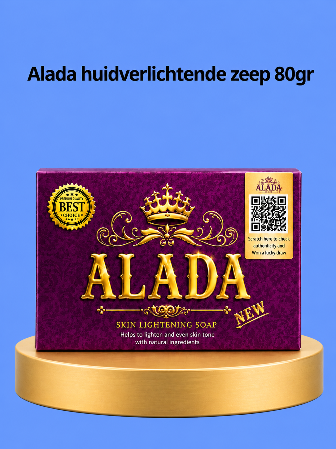 Alada Skin Lightening Zeep – 160g – Tegen Pigmentvlekken – Donkere Vlekken Verwijderaar – Egale Huid – Whitening Gezichts- &amp;amp; Lichaamszeep – Natuurlijke Ingrediënten – Hydraterend &amp;amp; Verzorgend