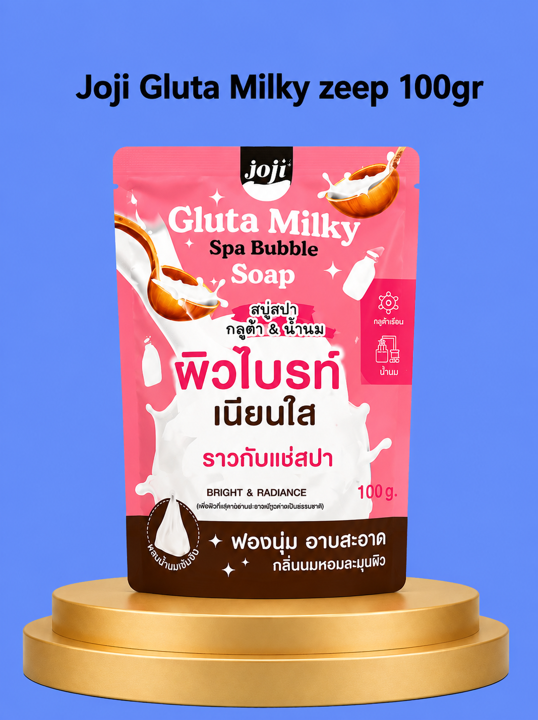 Joji Gluta Milky Spa Bubble Soap – 100 g – Glutathione &amp; Milk – Brightening Gezichts- en Lichaamszeep