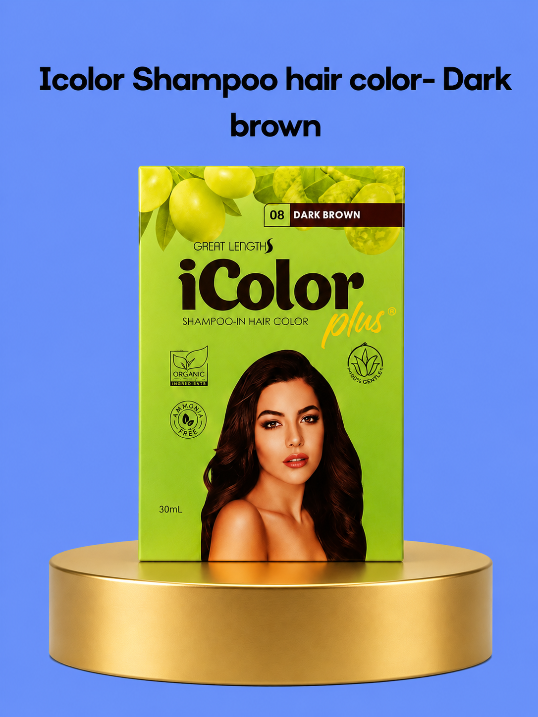 Icolor Shampoo Haarkleur – Donkerbruin – Professionele Shampoo Haarkleuring – Intense &amp;amp; Natuurlijke Donkerbruine Kleur – Grijsdekking &amp;amp; Langdurig Resultaat – Reinigt, Kleurt &amp;amp; Verzorgt het Haar – Glanzend, Zacht &amp;amp; Gezond Uiterlijk