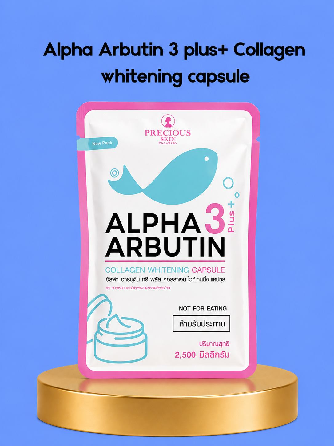 Alpha Arbutin 3 Plus+ Collagen Whitening Capsule – Verhelderende &amp;amp; Verstevigende Supplementen – Helpt de Huidtint te Egaliseren, Verminderde Donkere Vlekken &amp;amp; Ondersteunt Huidelasticiteit – Voor een Stralende, Gladde &amp;amp; Gezonde Huid