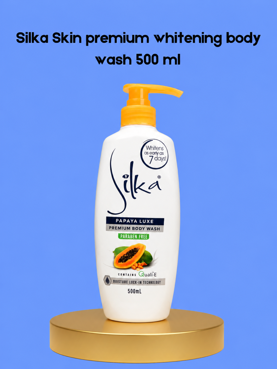 Silka Skin Premium Whitening Body Wash – 500 ml – Verhelderende &amp;amp; Hydraterende Gezichts- en Body Wash – Verwijdert Onzuiverheden, Egaliseert de Huidtint &amp;amp; Hydrateert Intensief – Voor een Gladde, Stralende &amp;amp; Gezonde Huid