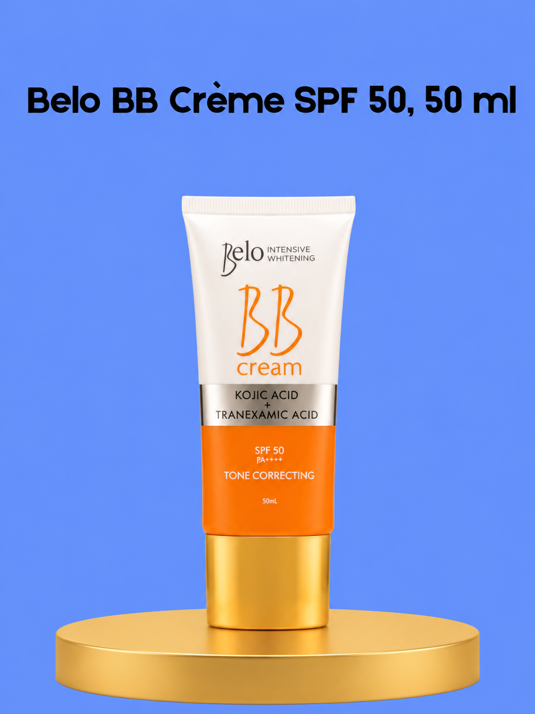 Belo BB Cream SPF 50 – 50 ml – Verhelderende &amp;amp; Beschermende BB Cream – Egaliseert de Huidtint, Camoufleert Onzuiverheden &amp;amp; Beschermt tegen UV-stralen – Voor een Gladde, Natuurlijke &amp;amp; Stralende Teint
