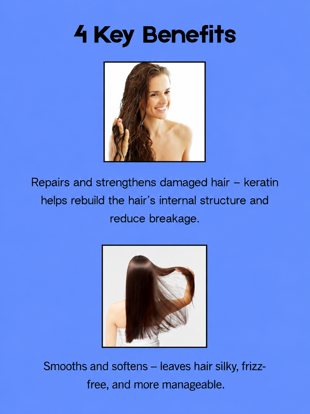 Femmas Professional Hair Serum with Keratin – 100 ml – Versterkend &amp; Beschermend Haarserum – Voedt het Haar, Vermindert Pluis en Breuk &amp; Geeft een Gladde, Glanzende en Gezonde Look