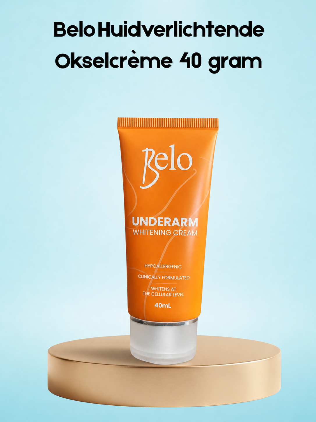 Belo Skin Lightening Underarm Cream – 40 g – Verhelderende &amp;amp; Verzachtende Okselcrème – Verminderde Donkere Vlekken, Egaliseert de Huidtint &amp;amp; Houdt de Huid Fris, Zacht &amp;amp; Stralend
