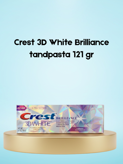 Crest 3D White Brilliance Tandpasta – 121 g – Geavanceerde Whitening Tandpasta – Verwijdert Oppervlaktevlekken, Verheldert Tanden &amp; Zorgt voor een Stralend Witte, Gezonde Glimlach