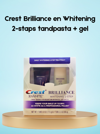 Crest Brilliance en Whitening 2-staps tandpasta + gel